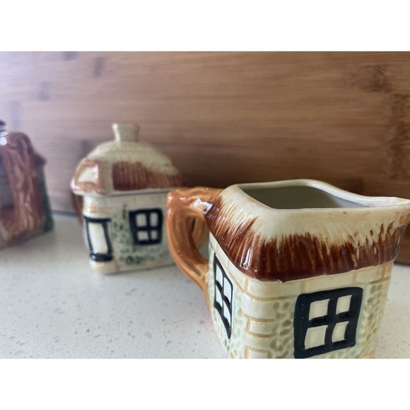 Teapot Creamer Sugar Set Cottage Ware Kensington England Original 1960's‎ - Picture 6 of 13